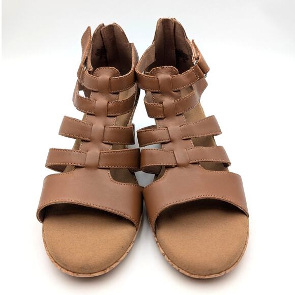 Rockport Briah Gladiator Wedge Sandals Women's Brown Size US7.5W EU38 - Picture 2 of 13